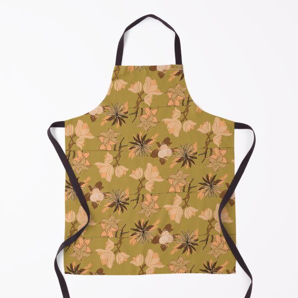 Item preview, Mustard yellow warm beautiful flowers pattern gift design designed and sold by Michael Schmidt.