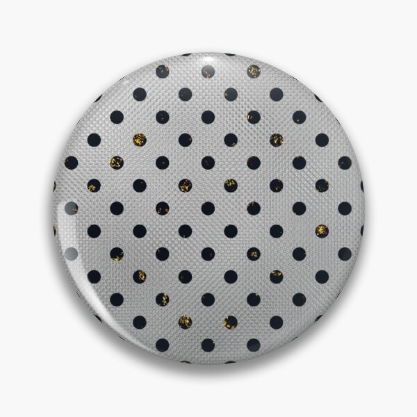 Item preview, Black and Golden Polka Dots on Silver Texture  designed and sold by BloomCatB.