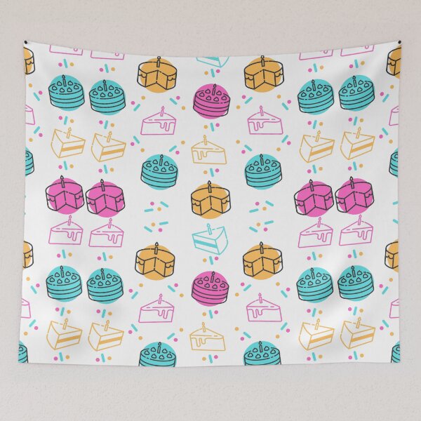 Item preview, Anniversary Colorful Birthday Cake Pattern designed and sold by razvigod.