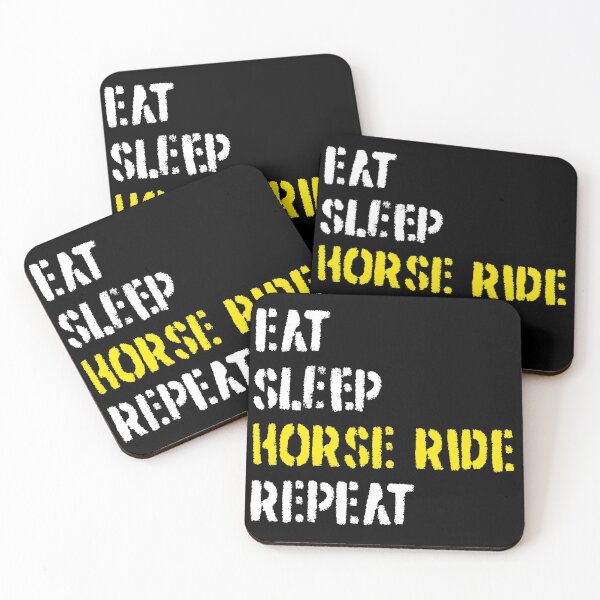 Item preview, Eat Sleep Horse Ride Repeat designed and sold by Bear Cave Designs.