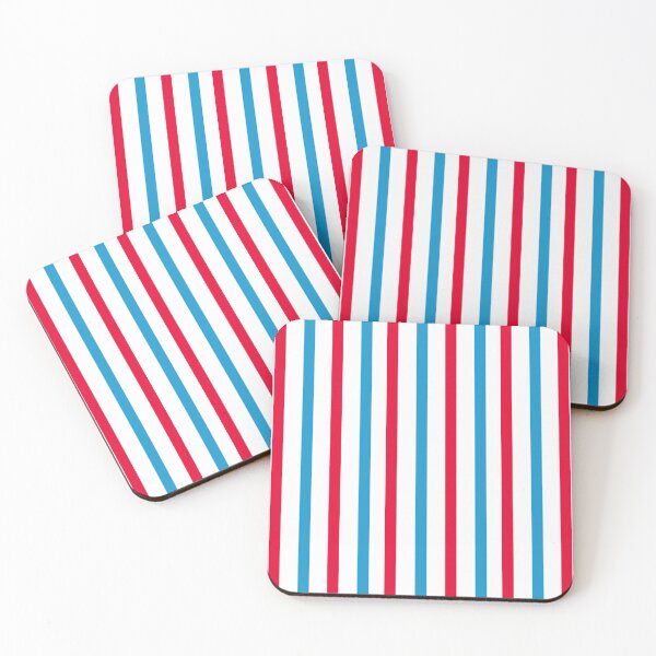 Item preview, Red white and royal blue - Vertical lines pattern designed and sold by feether-store.