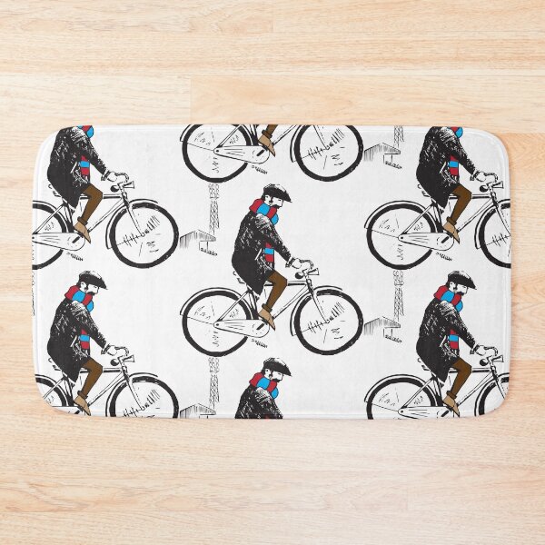 Item preview, Flat Cap Fan Cyclist Red and White Scarf - Football Supporter, Illustrated Tribute designed and sold by FoleyPottery.