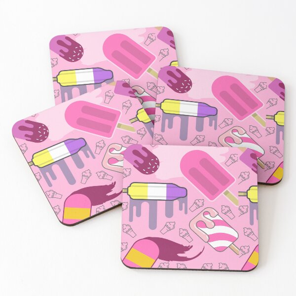 Item preview, Pink ice cream coolers popsicles pattern gift design designed and sold by Michael Schmidt.