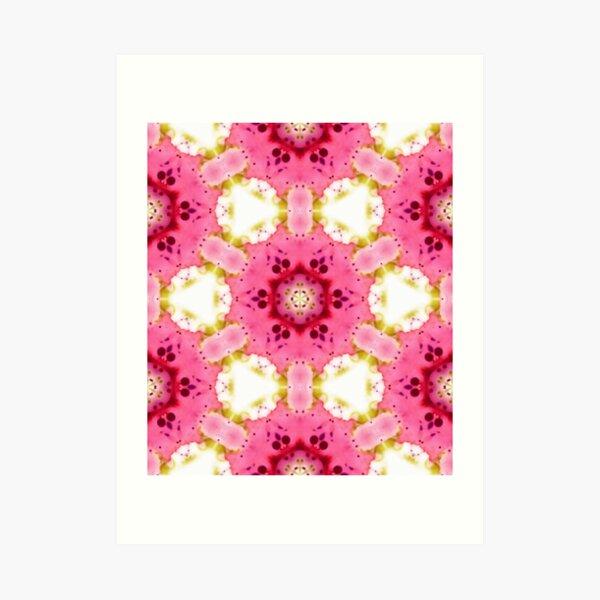 Pink Dessert - Kaledoscopic Pattern Art Print