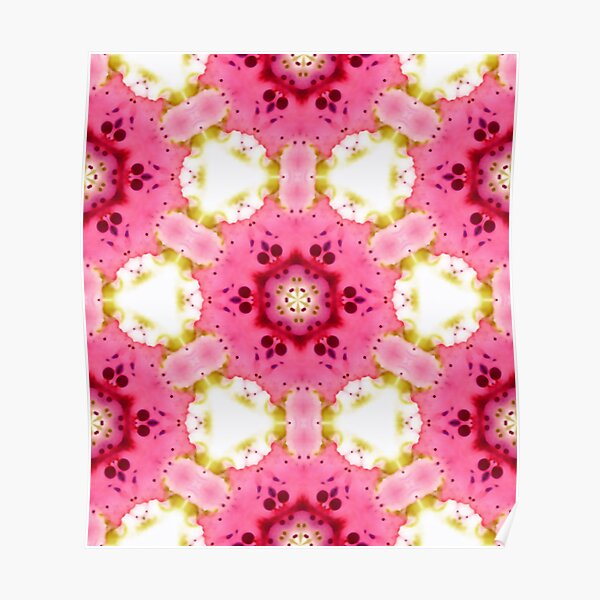 Pink Dessert - Kaleidoscopic Pattern Poster