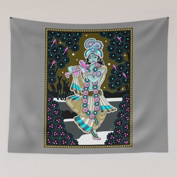 Item preview, Sri Krishna playing flute designed and sold by GundicaArt.