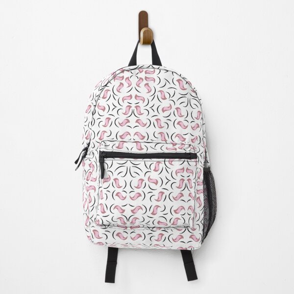 Item preview, abstract damask with pink flames designed and sold by rysunki-malunki.