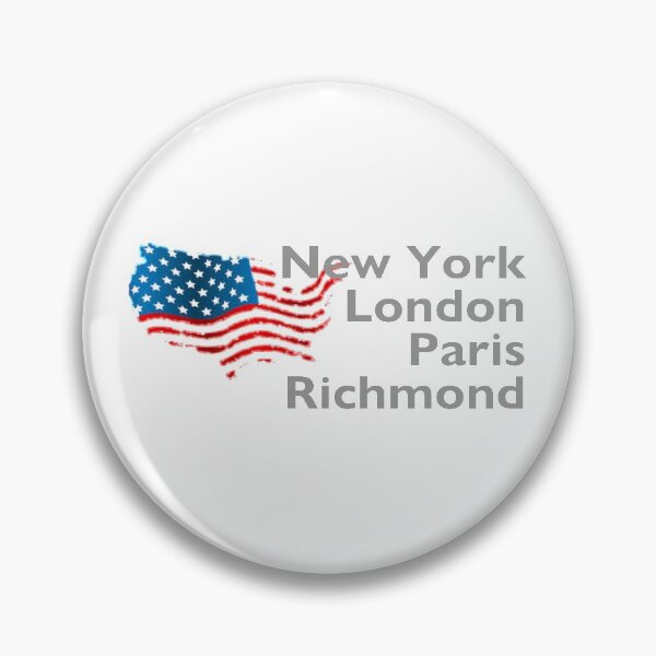 New York London Paris Richmond Pin
