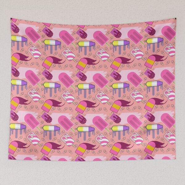 Item preview, Baby pink ice cream coolers popsicles pattern gift design designed and sold by Michael Schmidt.