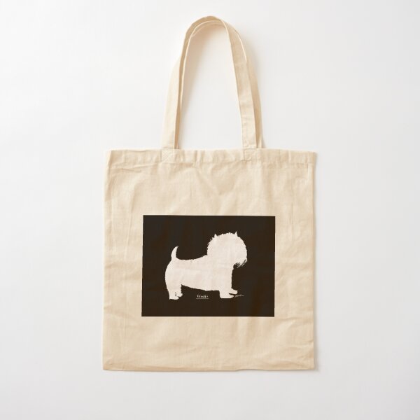 Black West Highland Terrier, tony fernandes Cotton Tote Bag
