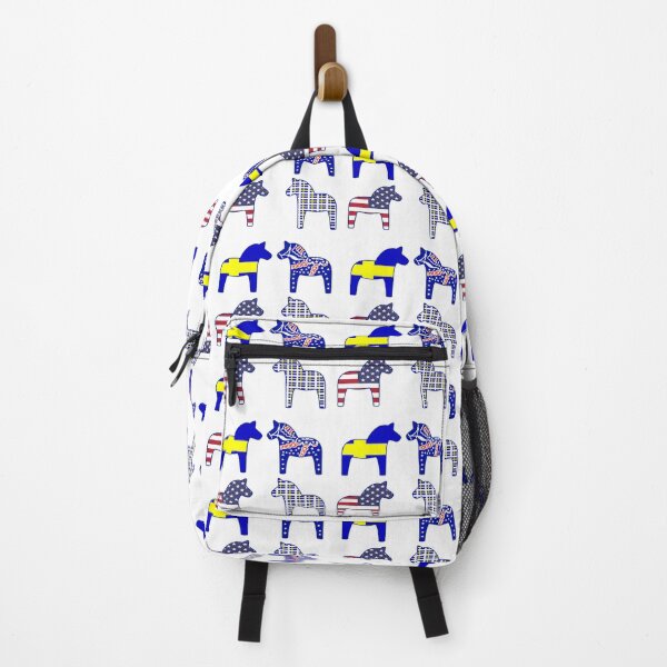 Item preview, Dala Horse Fun American USA and Swedish Flags designed and sold by funnytshirtemp.