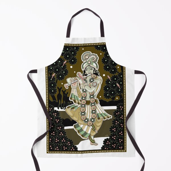 Item preview, Sri Krishna playing flute - retro designed and sold by GundicaArt.