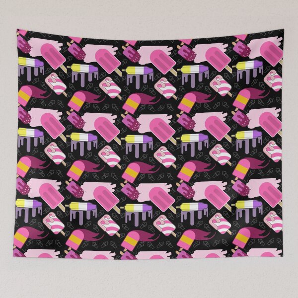 Item preview, Black pink ice cream coolers popsicles pattern gift design designed and sold by Michael Schmidt.