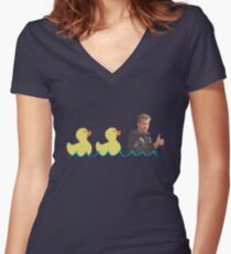 Duck...Duck...Goose! Women's Fitted V-Neck T-Shirt