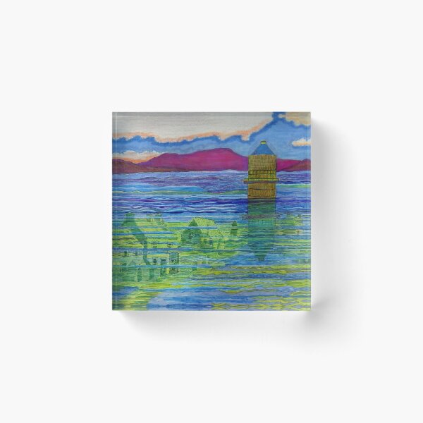 510 - LLYN CELYN - DAVE EDWARDS - MIXED MEDIA - 2020 Acrylic Block