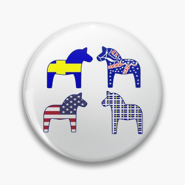 Item preview, Dala Horse Fun American USA and Swedish Flags   designed and sold by funnytshirtemp.