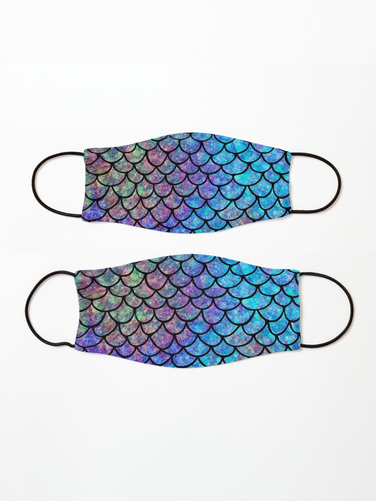 Alternate view of Colorful Mermaid scales Mask