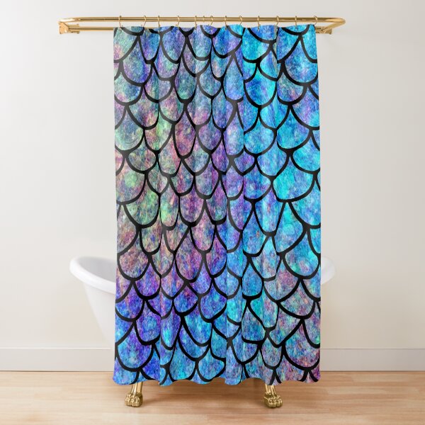 Disover Colorful Mermaid scales Shower Curtain