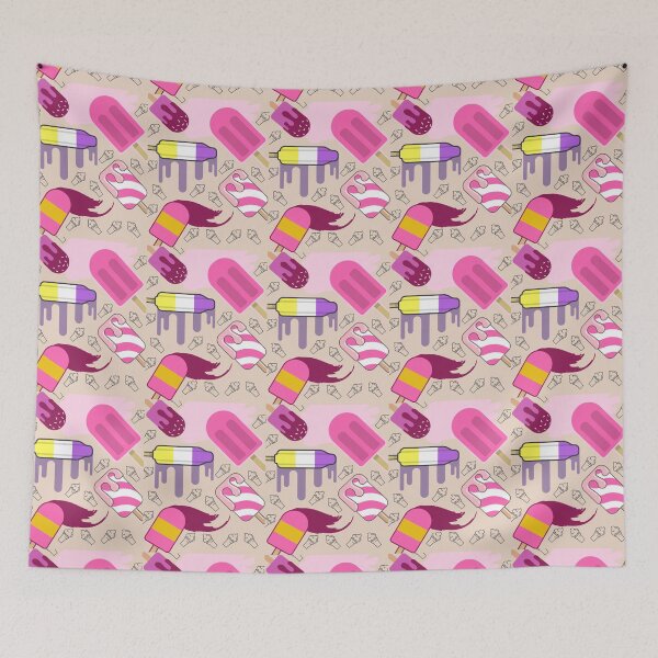 Item preview, Nude pink ice cream coolers popsicles pattern gift design designed and sold by Michael Schmidt.