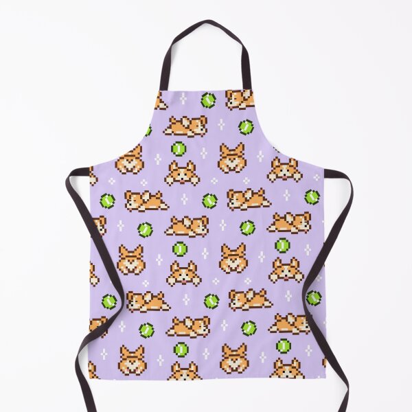 Item preview, Corgi dog pixel art (purple background) designed and sold by lisoks.