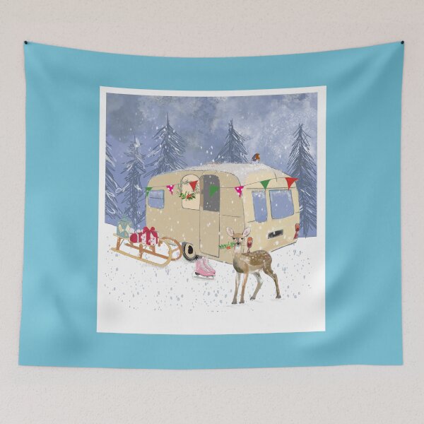 Item preview, Christmas vintage country caravan  designed and sold by Leatextileart.