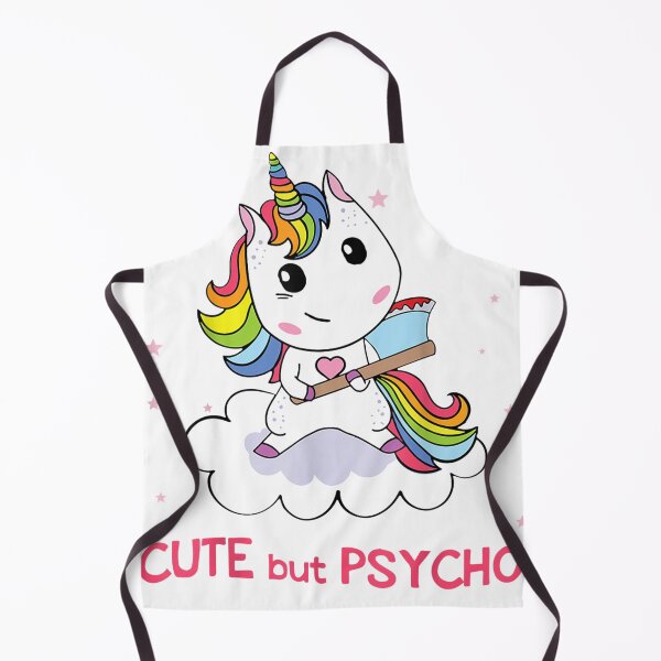 Item preview, Cute But Psycho sweet and cute Rainbow Unicorn Lovers designed and sold by ViorelFilat.