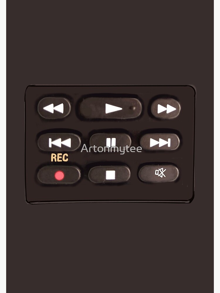 Remote control buttons press play, rewind, fast forward, record, pause or  mute | Greeting Card