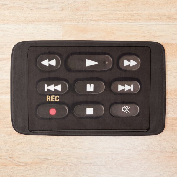 Item preview, Remote control buttons press play, rewind, fast forward, record, pause or mute designed and sold by Artonmytee.
