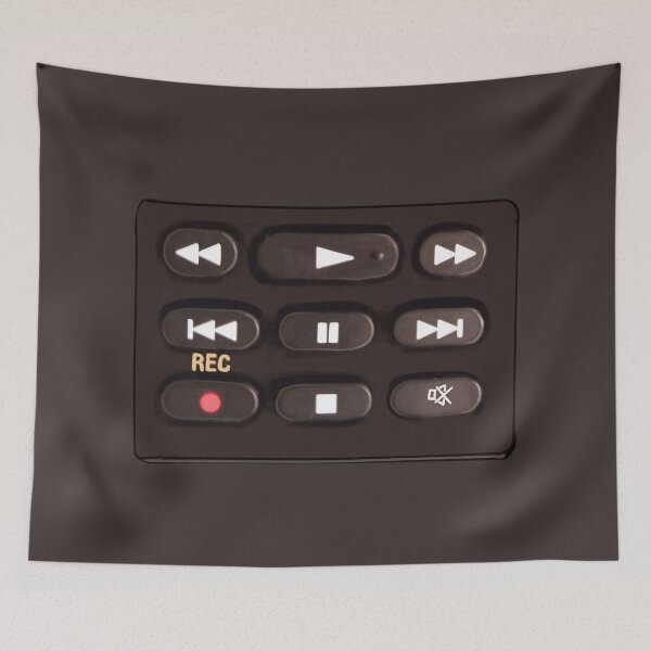 Item preview, Remote control buttons press play, rewind, fast forward, record, pause or mute designed and sold by Artonmytee.