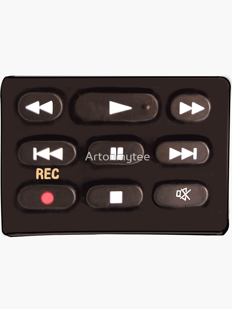 Remote control buttons press play, rewind, fast forward, record, pause or  mute Greeting Card for Sale by Artonmytee