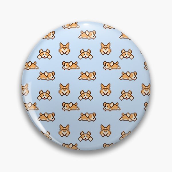 Aperçu de l'œuvre Pixel art corgi chien de bleu créée et vendue par lisoks.