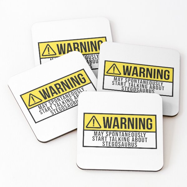 May Spontaneously Start Talking About Stegosaurus Coasters (Set of 4)