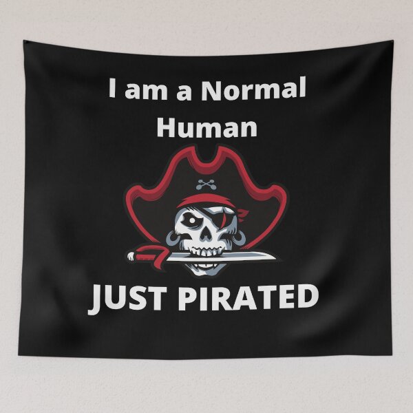 Item preview, Normal human just pirated talk like a Pirate day fun design designed and sold by AnujShah7.