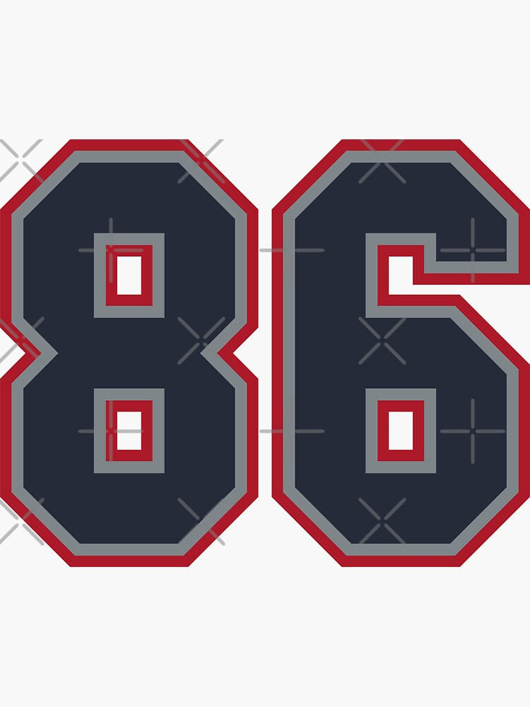 77 Navy Grey Red Sports Number Seventy-Seven Sticker for Sale by  HelloFromAja