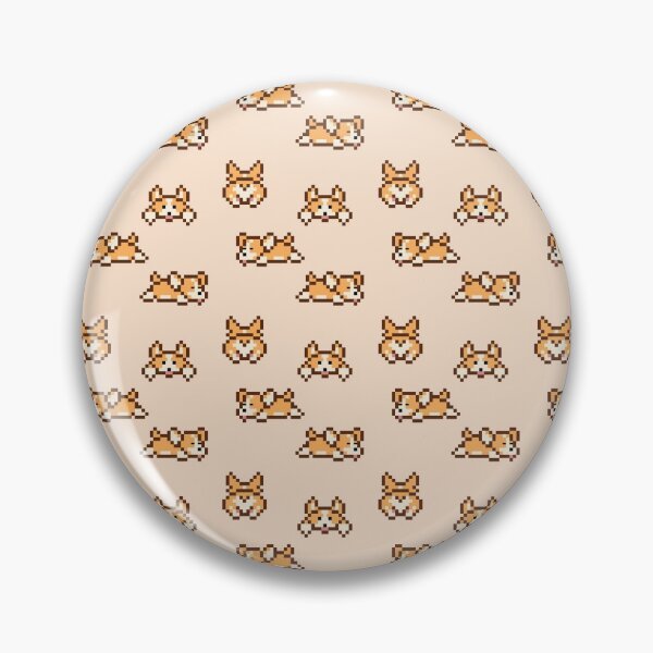 Artikelvorschau, Pixel Art Corgi Hund von Beige entworfen und verkauft von lisoks.