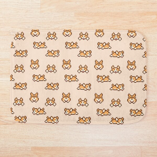 Item preview, Pixel art corgi dog of beige designed and sold by lisoks.