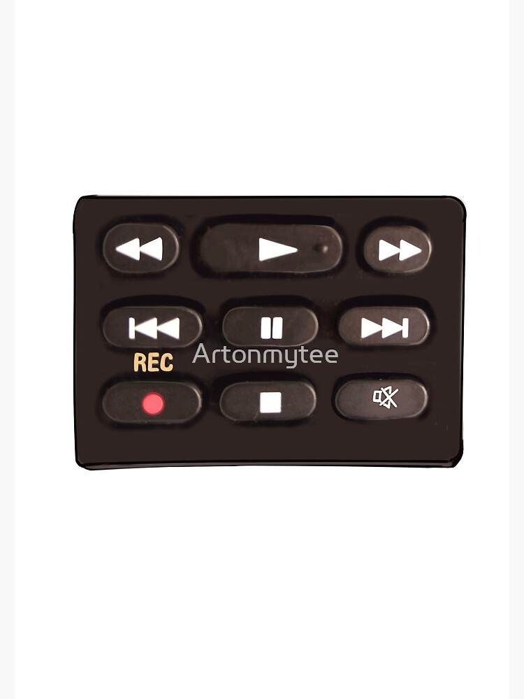 Remote control buttons 2 press play, rewind, fast forward, record, pause or  mute Greeting Card for Sale by Artonmytee