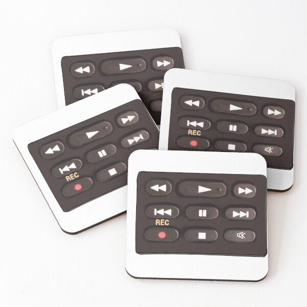 Item preview, Remote control buttons 2 press play, rewind, fast forward, record, pause or mute designed and sold by Artonmytee.