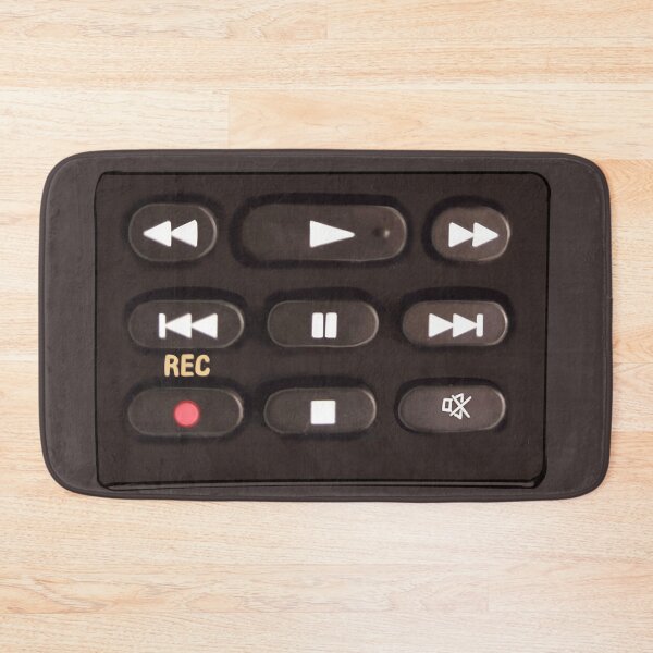 Item preview, Remote control buttons 2 press play, rewind, fast forward, record, pause or mute designed and sold by Artonmytee.