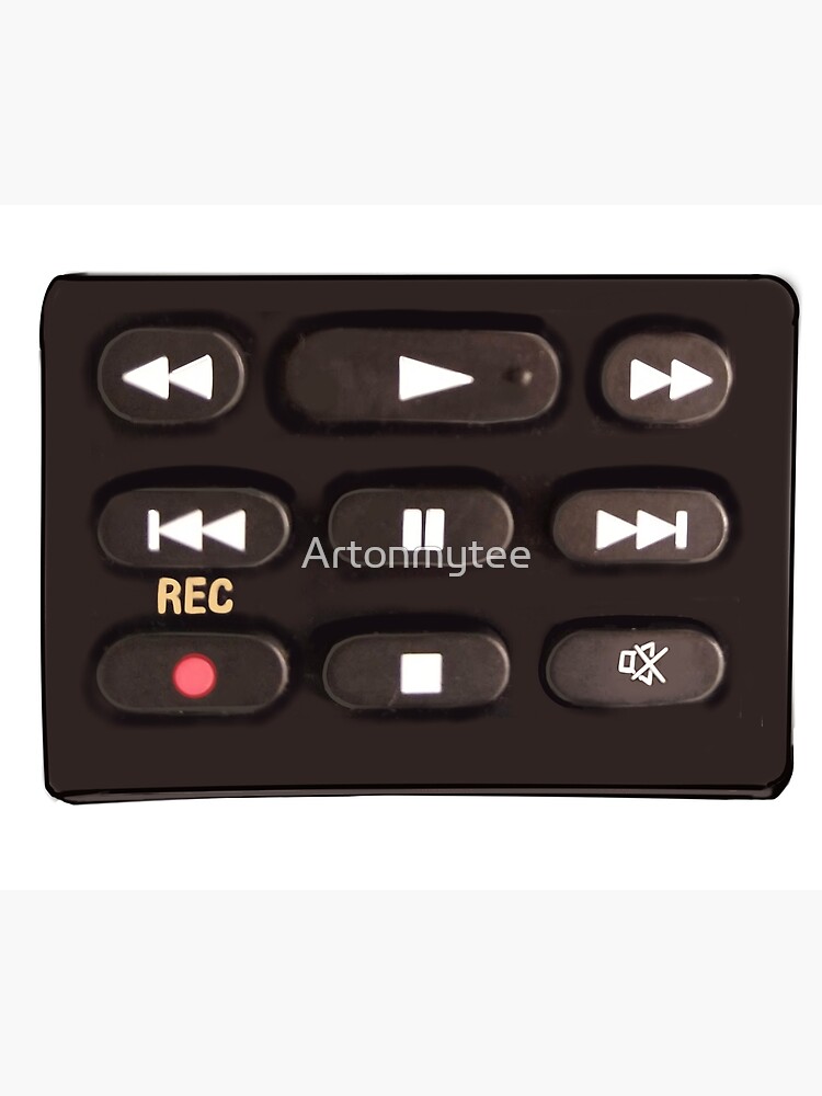 Remote control buttons press play, rewind, fast forward, record, pause or  mute | Greeting Card