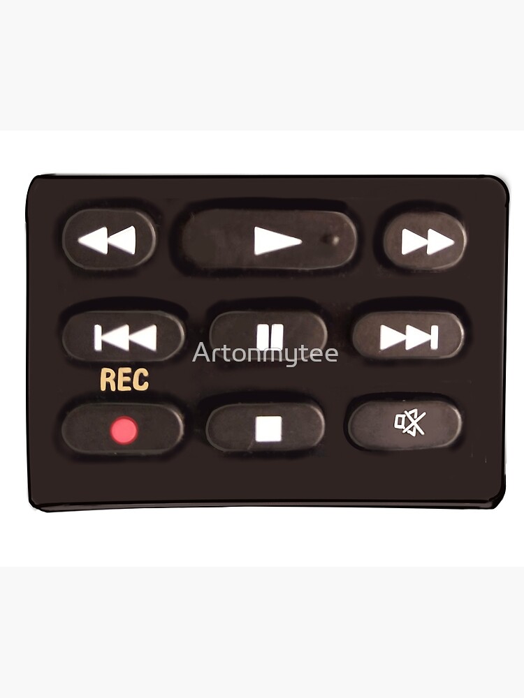 Remote control buttons 2 press play, rewind, fast forward, record, pause or  mute Greeting Card for Sale by Artonmytee