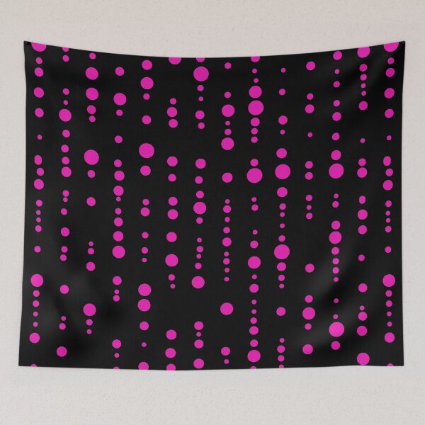 Item preview, Pink black dot pattern polka dots pearls pattern abstract dotted gift dots pearl necklace designed and sold by MadandMean.