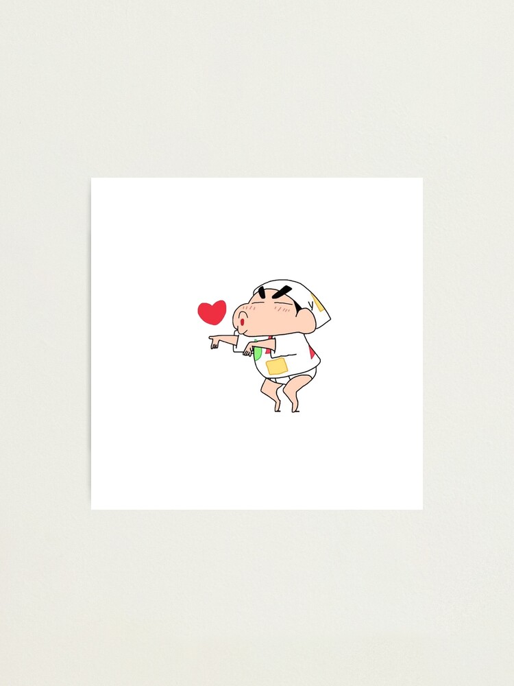 Wachsmalstift Shin Chan Kuss Fotodruck Von Samgreeneggs Redbubble