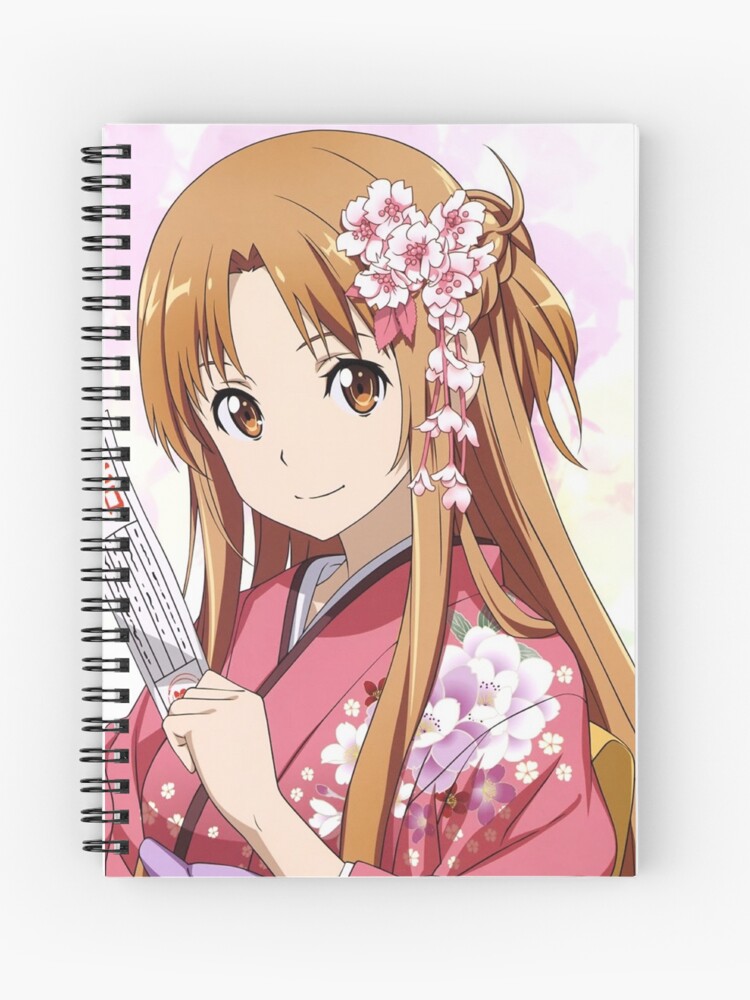 Cuaderno de espiral «Asuna kimono, yukata, Sword Art Online, Anime y Manga»  de Raionha | Redbubble