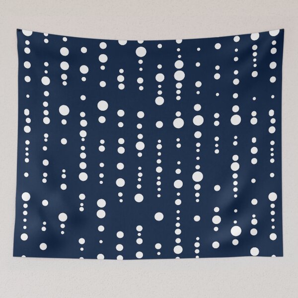 Item preview, Dot pattern polka dot pattern matrix white dark blue designed and sold by MadandMean.