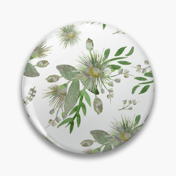 Item preview, Green Watercolour Springtime Australian Pattern designed and sold by Sketchbook Designs.