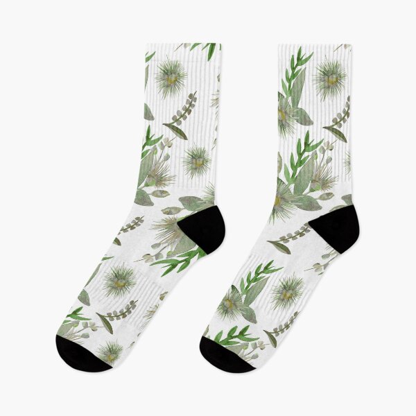Item preview, Green Watercolour Springtime Australian Pattern designed and sold by Sketchbook Designs.