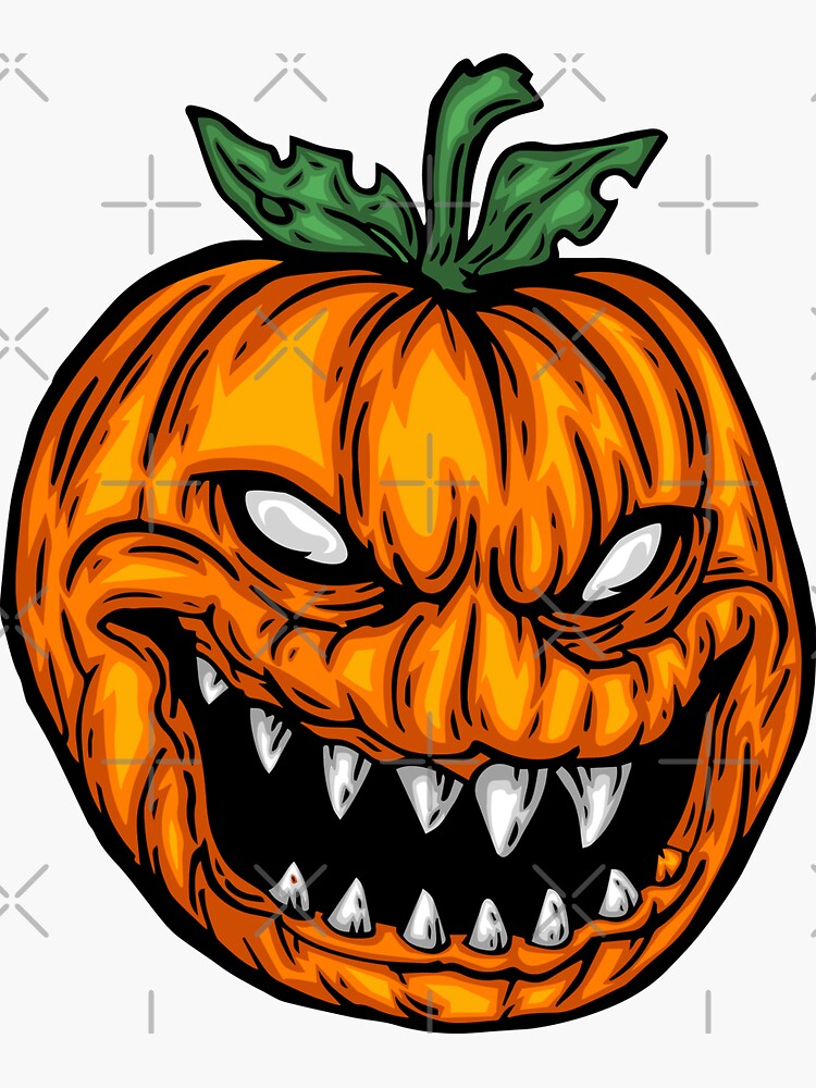"Angry Pumpkin " Sticker for Sale by moshiurs Redbubble