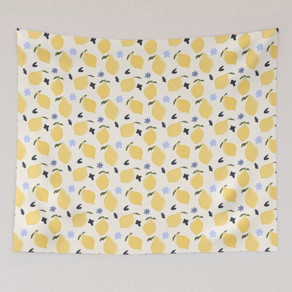 Item preview, Lemons and Abstract Shapes Pattern designed and sold by elysialucas.