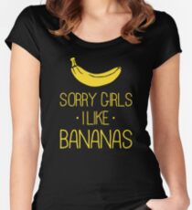 Sorry girls, I like Bananas Women's Fitted Scoop T-Shirt